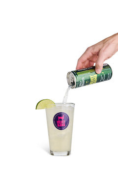 Spicy Margarita poured into a Velvet Llama pint glass