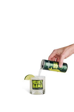 Spicy Margarita poured into a Velvet Llama rocks glass
