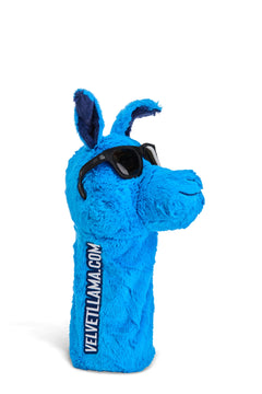 Blue Moscow Mule llama golf head cover