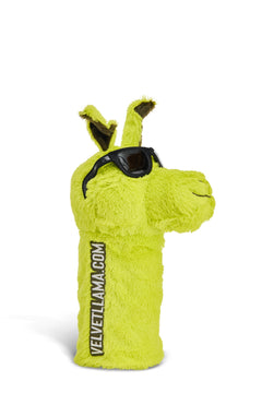 Lime green Spicy Margarita llama golf head cover