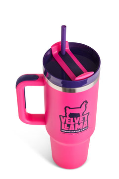Velvet Llama 40oz tumbler, lid and straw
